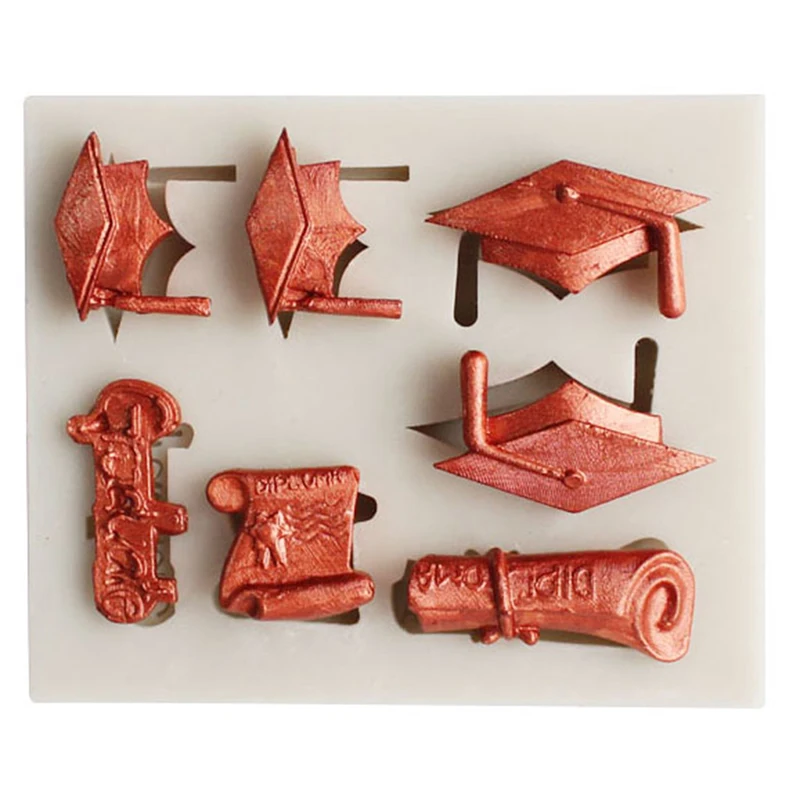 Sugarcraft выпускная шляпа силиконовая форма помадка кружевная инструменты для