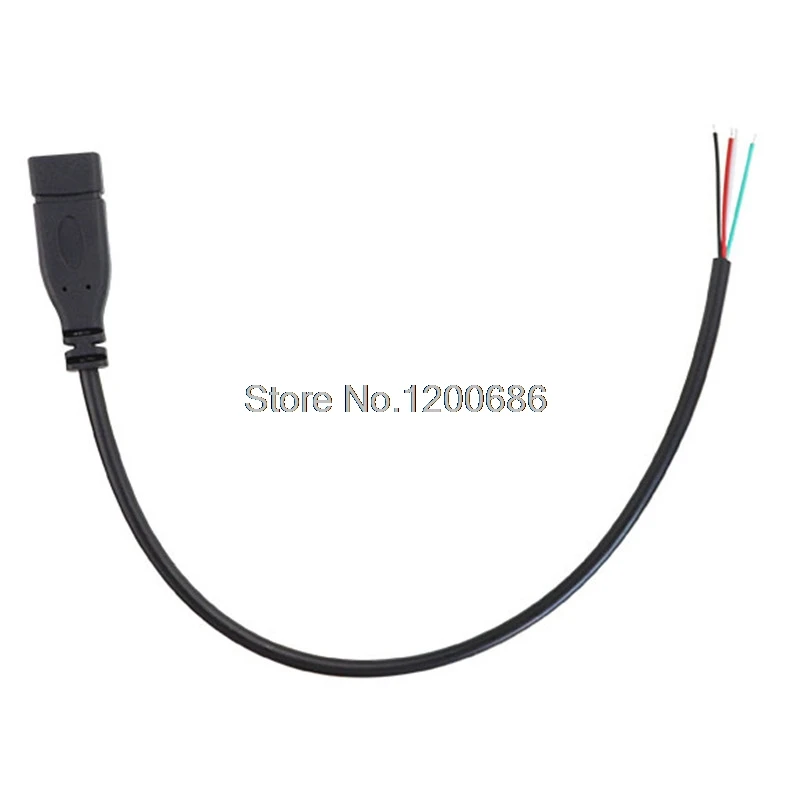 YPE-C Мужской кабель Pigtail 0 3 м tpc USB гнездовой разъем 4 провода Power шнур DIY - купить по