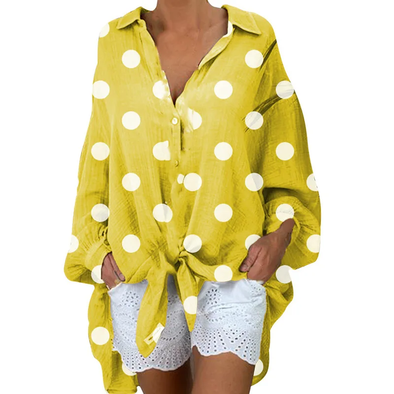 Женская Свободная блузка большого размера весна 2020 женская новые длинные