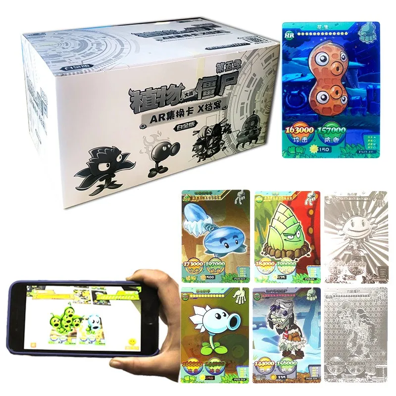 

New 192pcs Plants Vs Zombies Big Wave Beach Cards Plants Zombies Figures Collect Card Pea Shooter Sunflower Trading Card Kid Toy