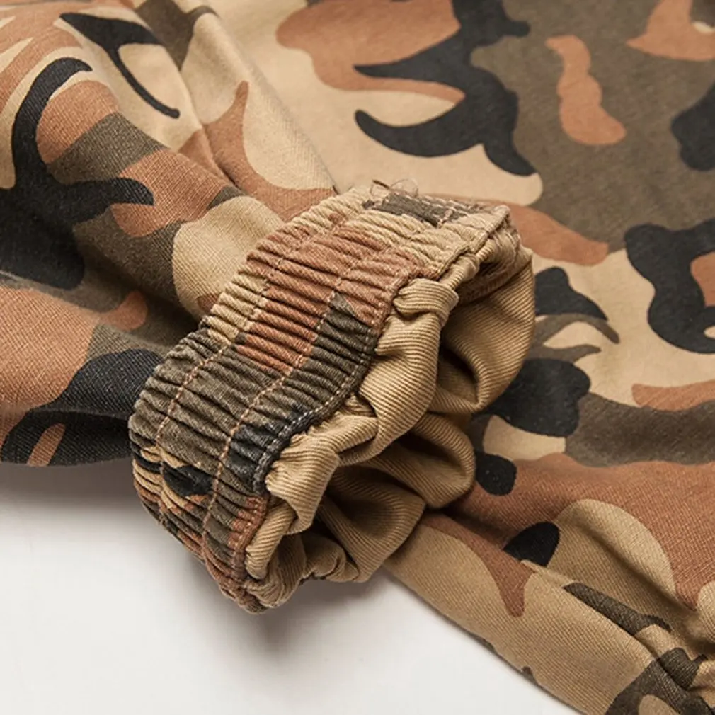 Мужские длинные брюки в стиле милитари черные камуфляжные карго хип хоп свободные тактические Спортивные