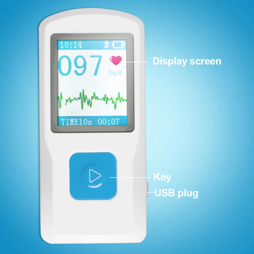 Портативный монитор сердечного ритма ECG EKG USB Bluetooth LCD PM10 | Красота и здоровье
