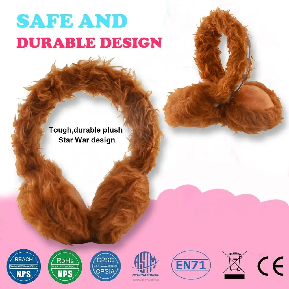 Плюшевые наушники Star War проводные 3 5 мм складные для MP3 плеера ПК рождественские