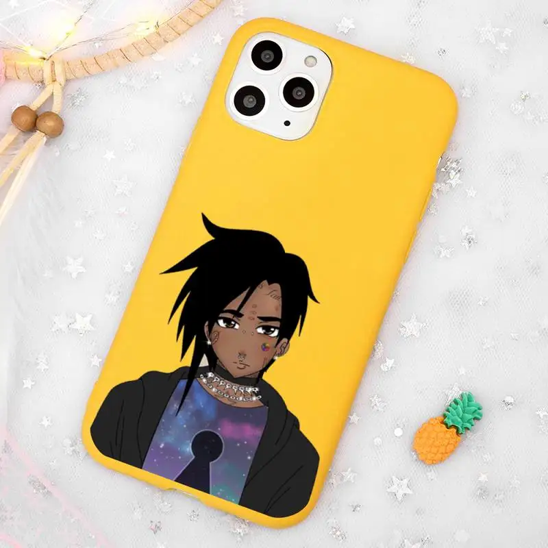

Lil Uzi Vert Eternal Atake Rapper Phone Case Candy Color Yellow for iPhone 11 12 pro XS MAX 8 7 6 6S Plus X 5S SE 2020 XR