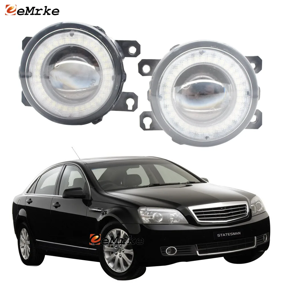 

2x Car Lens LED Fog Lights Angel Eye DRL Daytime Running Light Lamp for Opel Holden Statesman (WM) 2006 2007 2008 2009 2010