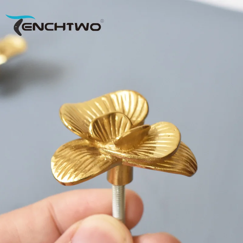 TENCHTWO Ретро латунь ручка для выдвижного ящика шкафа гардероба дверь тянет Золотой