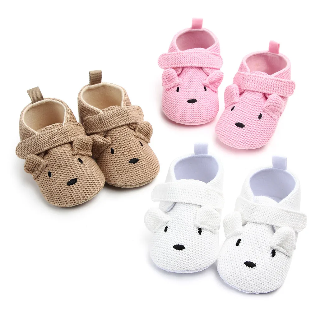 Nuevo reci&eacute;n nacido zapatos para beb&eacute; con Animal beb&eacute; ni&ntilde;o ni&ntilde;os ni&ntilde;as juguete de Animal para cuna Zapatos Beb&eacute; de dibujos animados suave suela antideslizante caliente lindo zapatos planos zapatos-1