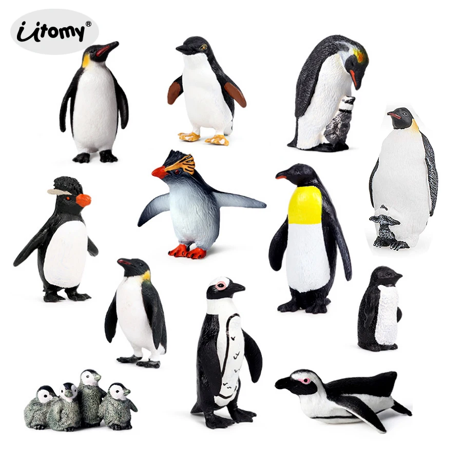 Фигурки Модели имитации пингвина набор с различными вариациями кубов модель