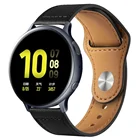 Кожаный ремешок для Samsung Galaxy watch 4 classic Active 2 Gear S3 Frontier amazfit GTR GTS 3, браслет для Huawei watch GT2Pro