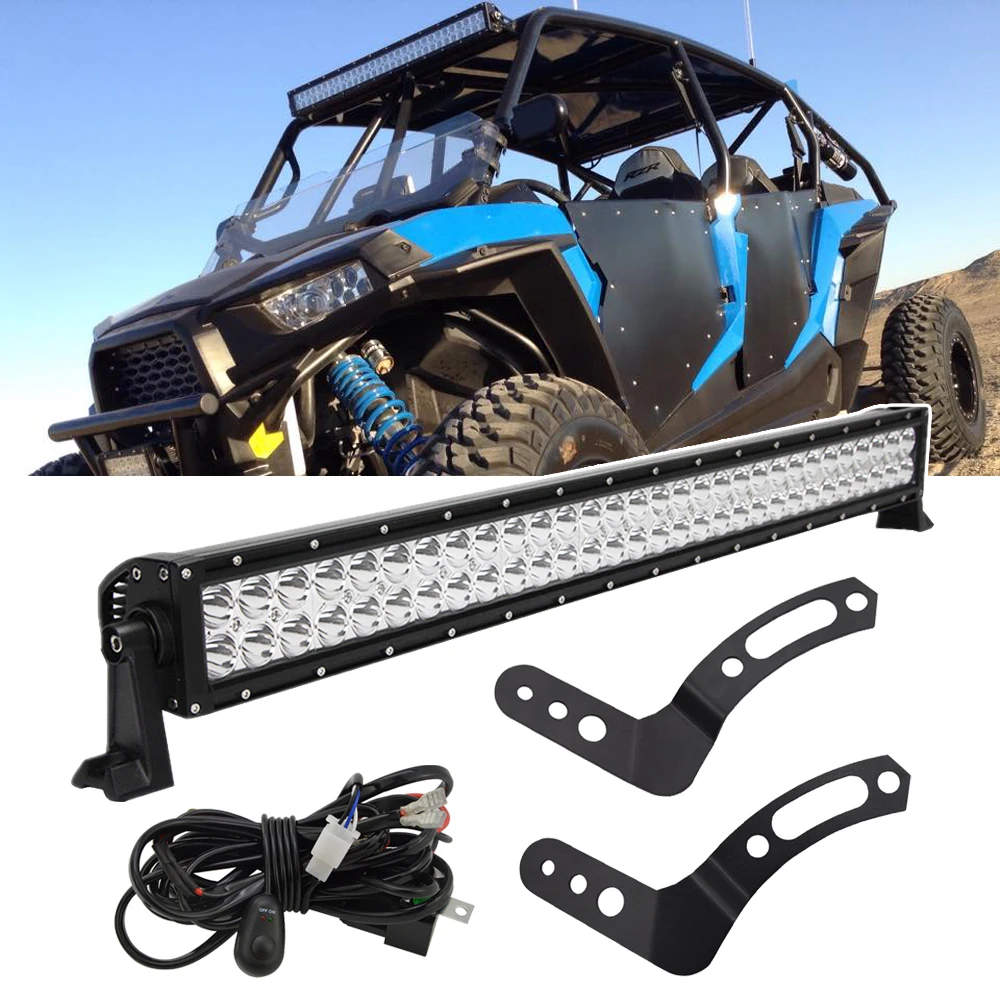 

For 30 inches 180W Straight LED Light Bar with Below Roof Mount Brackets and Wiring Kit Fit POLARIS RZR 900 XP 1000