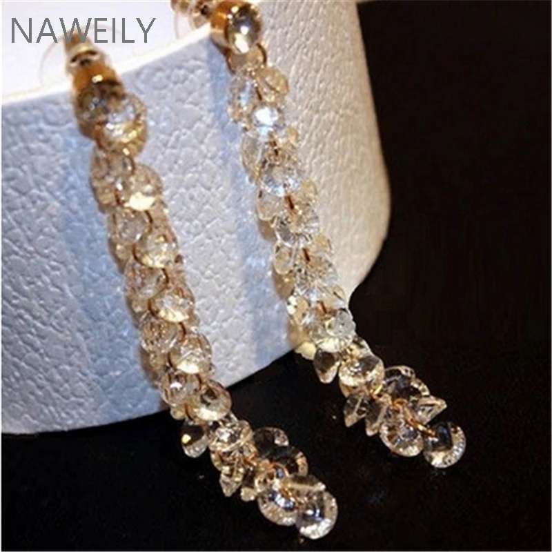 Женские серьги-подвески с черно-белыми кристаллами | Украшения и аксессуары