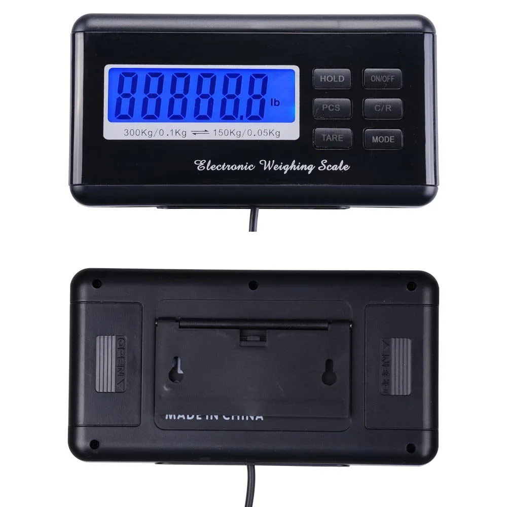 B&aacute;scula electr&oacute;nica port&aacute;til de 300kg, balanza Postal Digital, LCD, plataforma de acero inoxidable-1