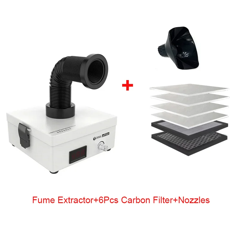 

2UUL Fume Extractor Desktop Soldering Smoke Purifier 110V Filter Dust Purification System For Phone Repair Welding Absorbing