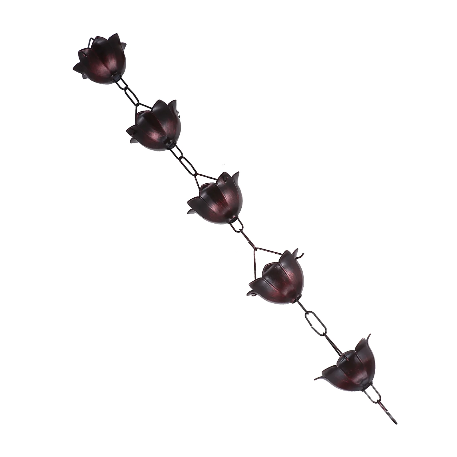 

1m Universal Rain Chain Metal Chimes and Cups Flower Rain Catcher for Gutter