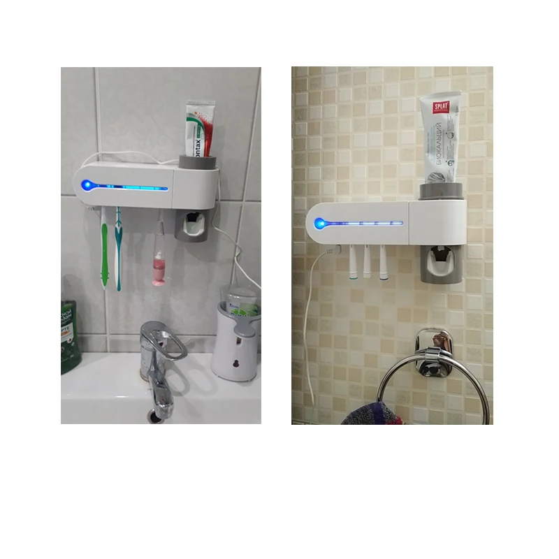 Automatic Toothbrush Sterilizer Toothpaste Dispenser UV Light Toothpaste Squeezer Toothbrush Holder Bathroom home decoration