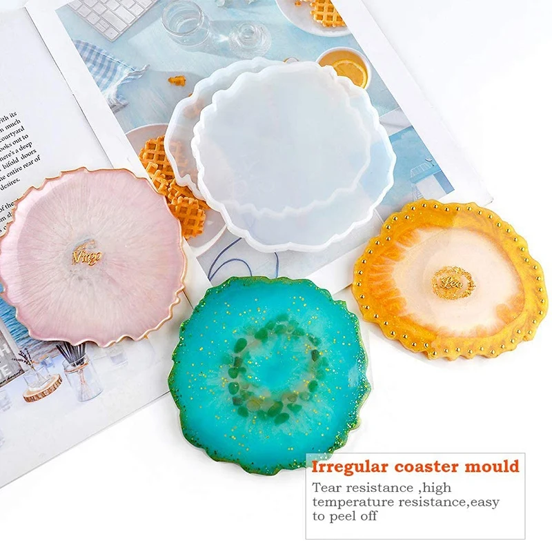 Поднос из силиконовой смолы и формы для горки 2 шт. Серебристые ручки пресс