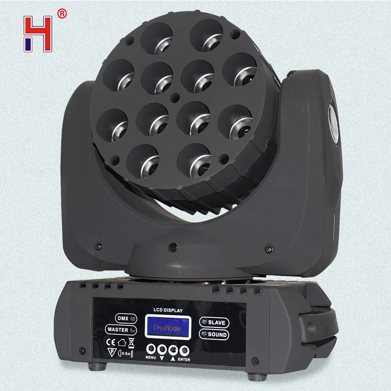 Лира светодиодный мыть DMX светильник 12X12W RGBW 4In1 переносное потолочное освещение