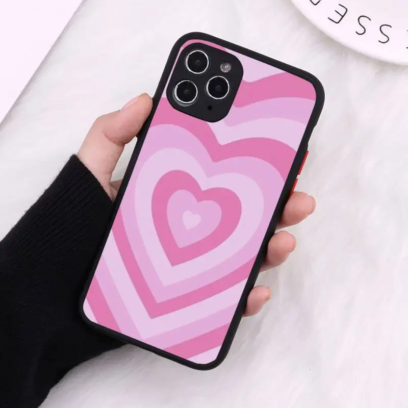 

print LOVE heart colorful Phone Case Matte Transparent For iPhone 12 Mini 11 Pro XR XS Max 7 8 Plus