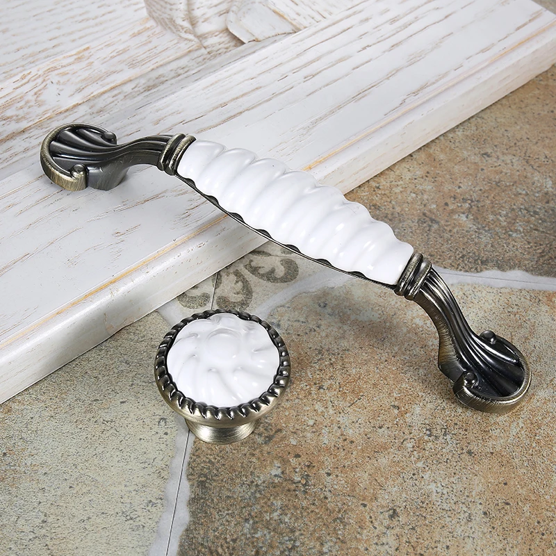 WV Европейская печатная керамическая ручка современного шкафа ручки для дверей