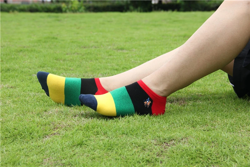 Новинка, модные носки для отдыха, Calcetines Hombre, весна/лето, мужские хлопковые носки, большие полоски, дезодорант, подарочные носки, 5 пар в упаковке