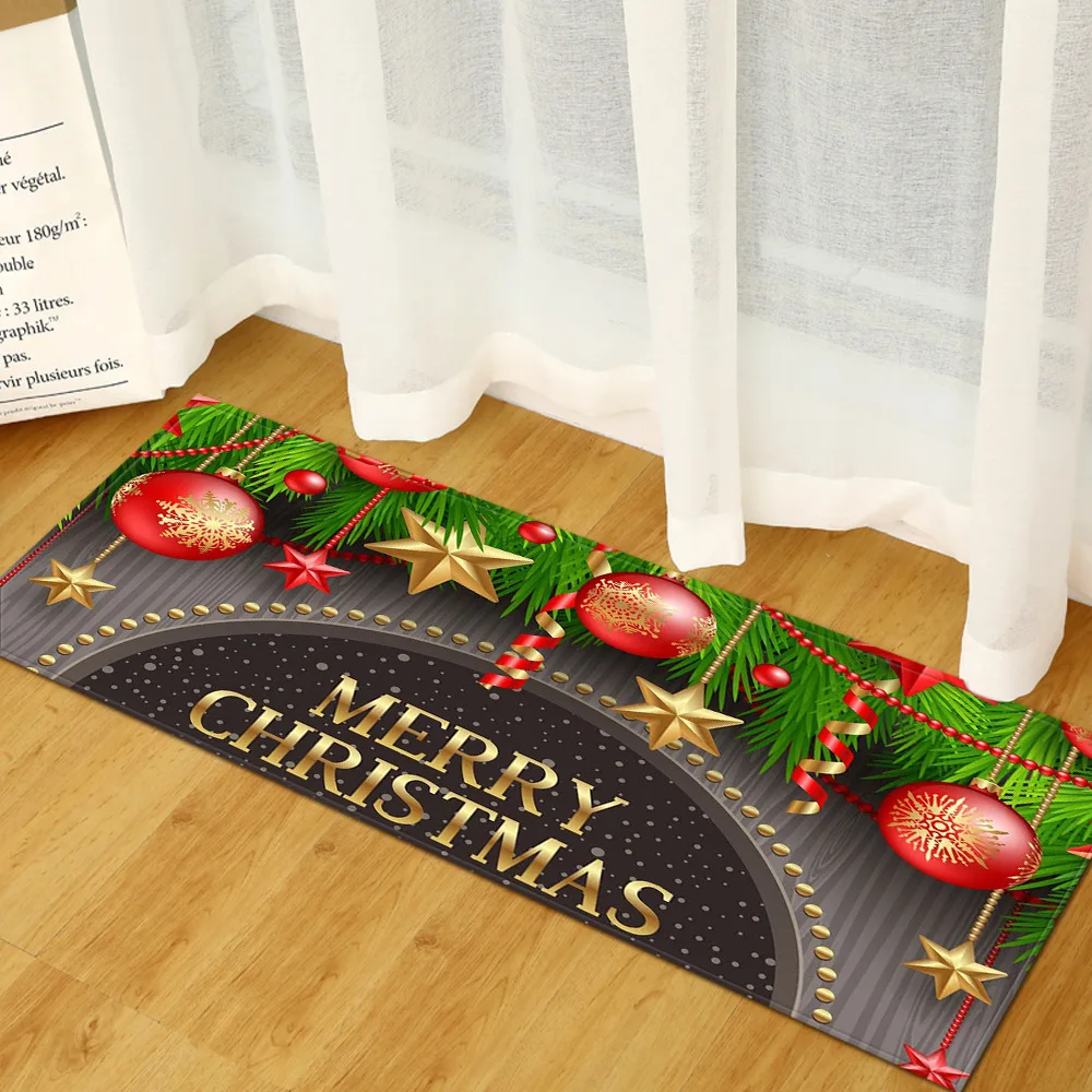 

Christmas Rugs kitchen decoration mat for floor Rugs and carpets for home living room New Year corridor mat home rug for bedroom