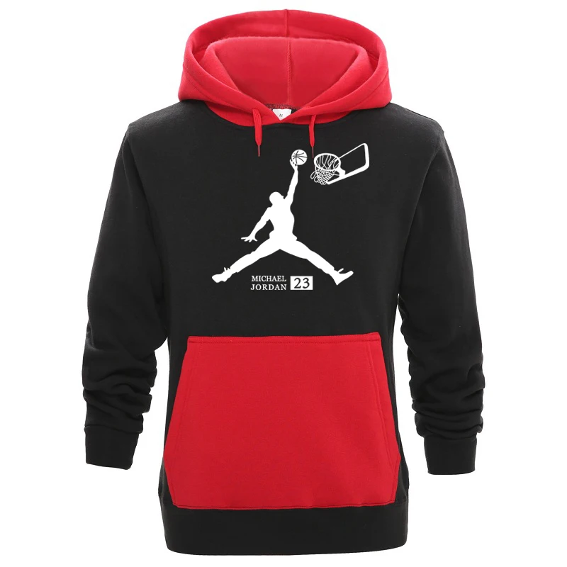 black-red-w Jordan 23 осень/зима новые мужские толстовки с капюшоном Мужские повседневные спортивные толстовки мужские хип-хоп забавные стильные толстовки с капюшоном новая Толстовка - Цвет: black-red-w