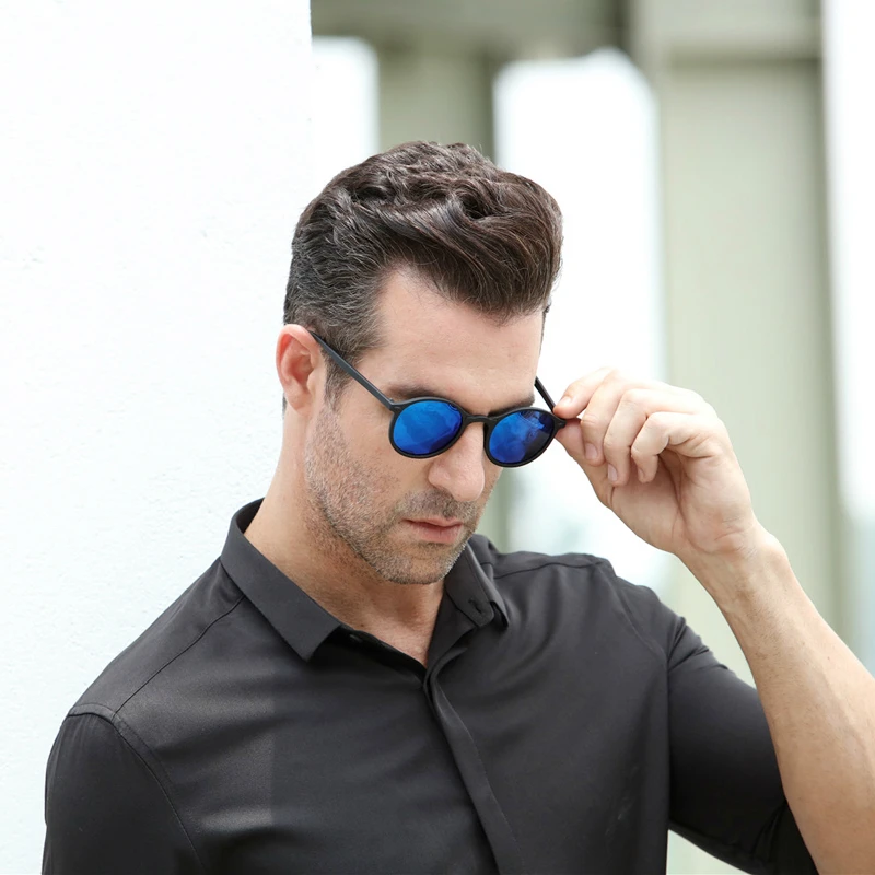 Лучшие продажи мужские Поляризованные круглые женские солнцезащитные очки