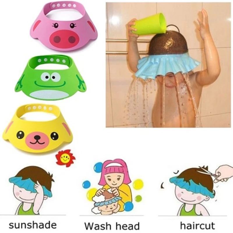 

Детская шапочка для мытья волос Evachildren, шапочка для ванны, шапочка для защиты глаз, шапочка для ванны с козырьком, Товары для ванной комнаты