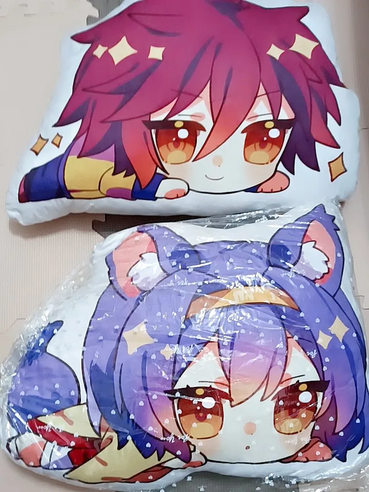

Anime NO GAME NO LIFE Sora Shiro Jibril Cosplay Short Plush Doll Throw Pillow Stuffed Cushion Home Decor Christmas Gifts Toys