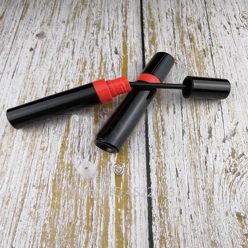 Черный круглый блеск для губ многоразовая бутылка пустая пластиковая