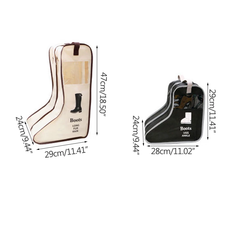 

1Pc Boots Storage Bag Portable Travel Shoes Bag Foldable Lightweight and Convenient Home Visible Dust Boots Cover Simple Design
