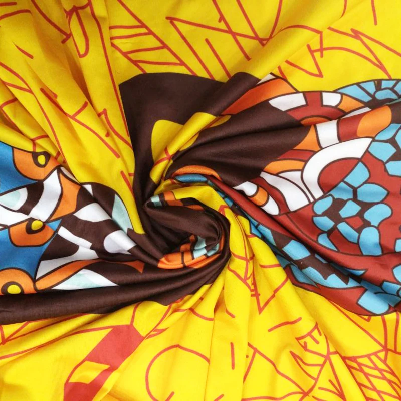 Женское платье с коротким рукавом и принтом из 100% полиэстера|Африканская одежда|