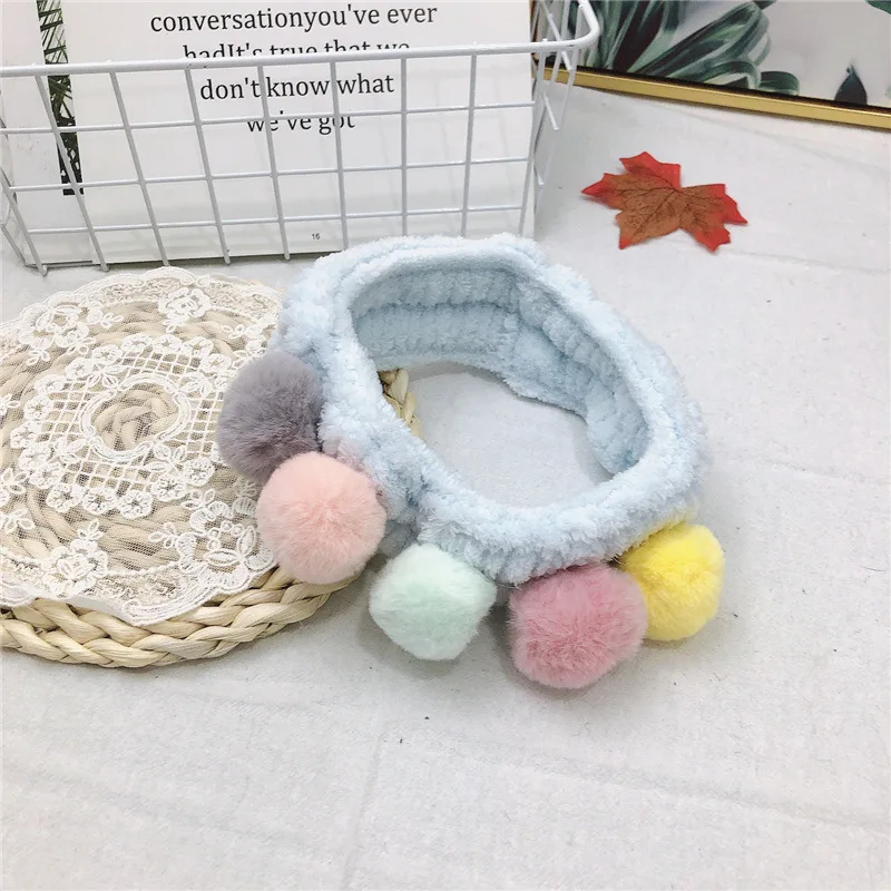 

Wash Face Coral Fleece Headbands For Women Soft Hairbands Elastic Hair Bands 2020 Cute Colorful Turban Headwrap Hair Accessories