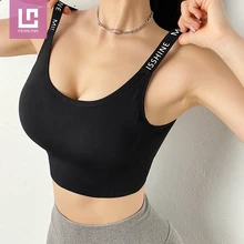 Pearl lynn – soutien-gorge de sport sans fil pour femmes, sous-vêtements actifs, Push-Up sans os, sans couture, haut court pour Fitness