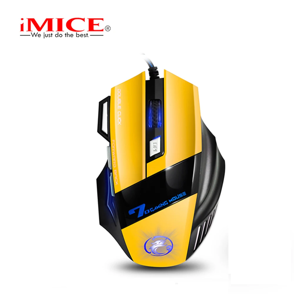 Imice X7 эргономичная Проводная игровая клавиатура Мышь 7 Кнопка точек на дюйм