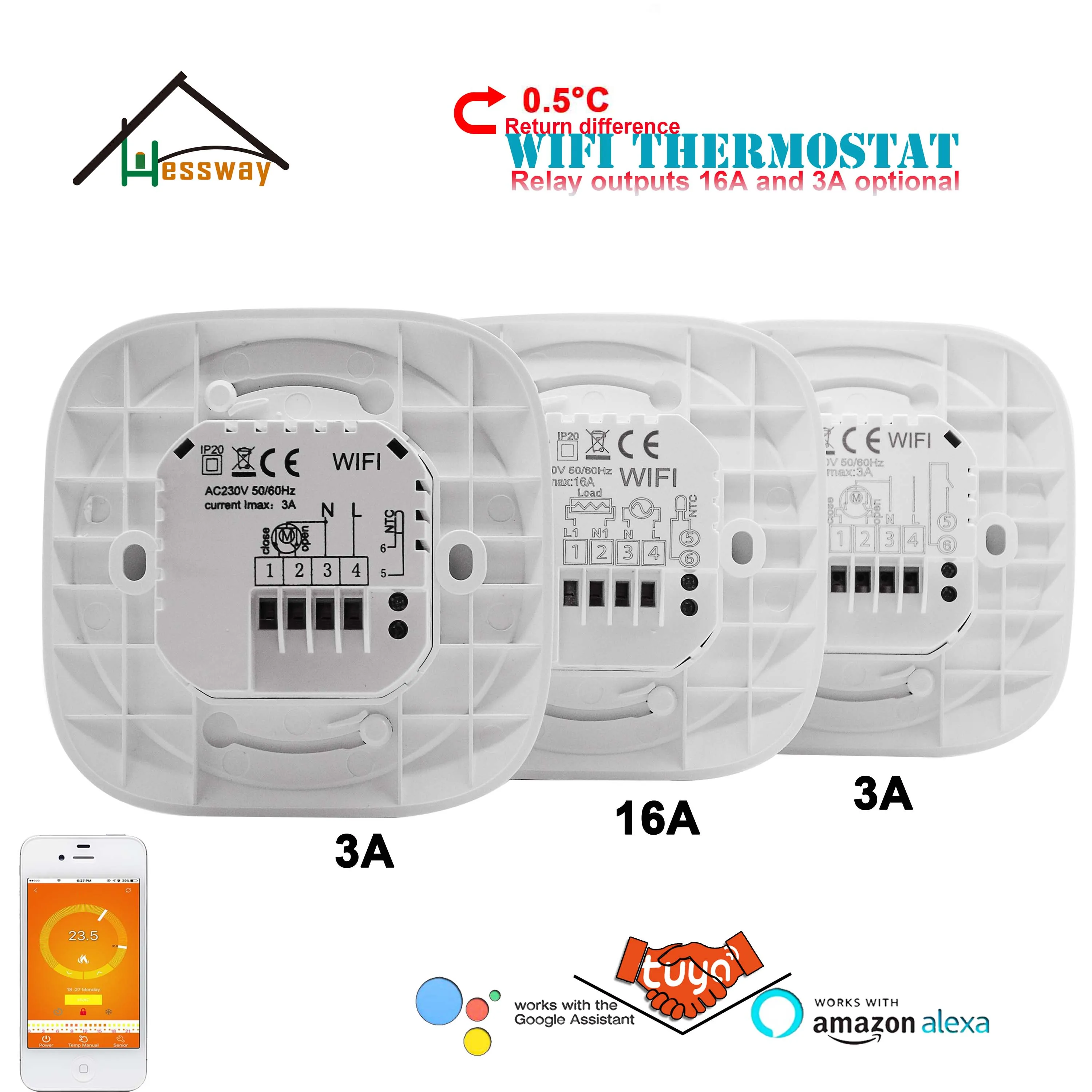 Европейский водонагреватель электрический тепловой термостат WIFI для системы Hvac