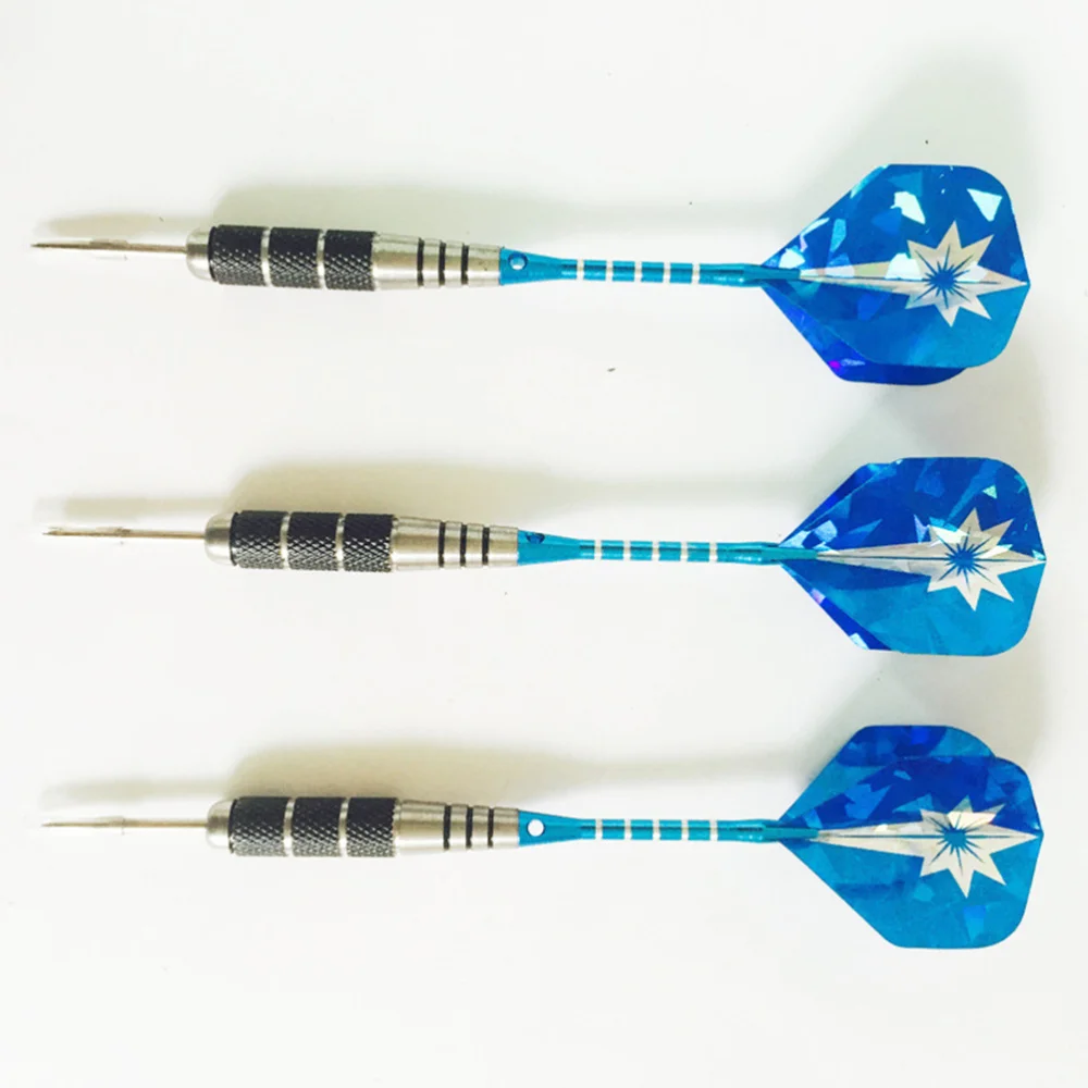 

3pcs 22g Professional Darts Drop-resistant Pin-type Darts Sequin Dart Tail Needle Tipped Darts Aluminum Rod Flights Darts
