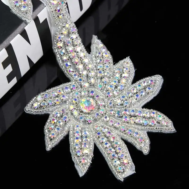 

10Yards AB Rhinestone Chain Clothing Accessory Trim Wholesale Fashion Bridal Belt DIY Crafts Shinny