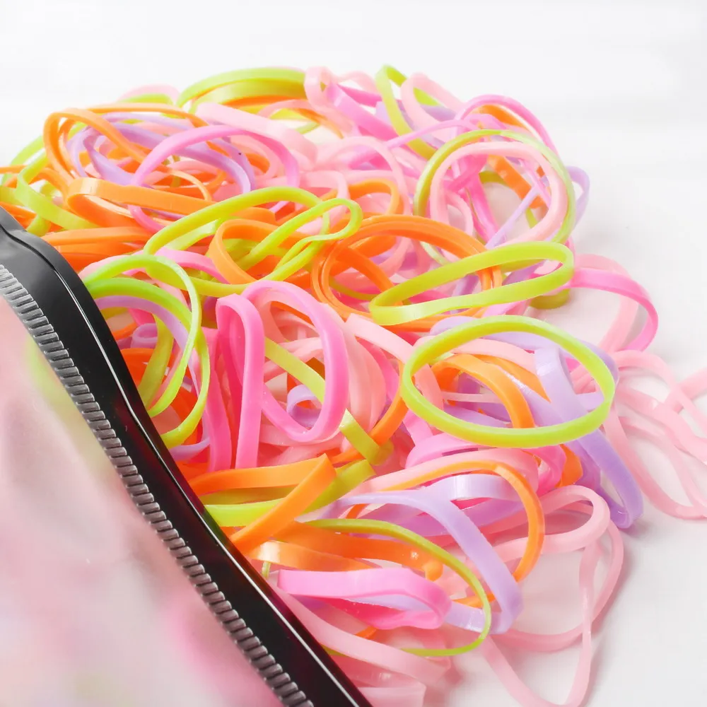 1000/500pack No More Snags Small Hair Bobbles Mini Hair Ties For Ponytail Holder Elastic Hair Bands Fashion Hair Accessories