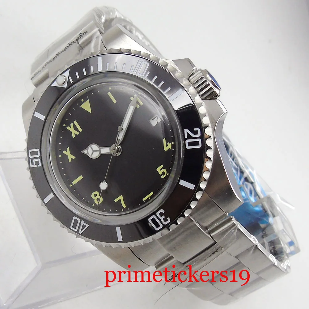 Часы наручные BLIGER Мужские автоматические с черным циферблатом из нержавеющей