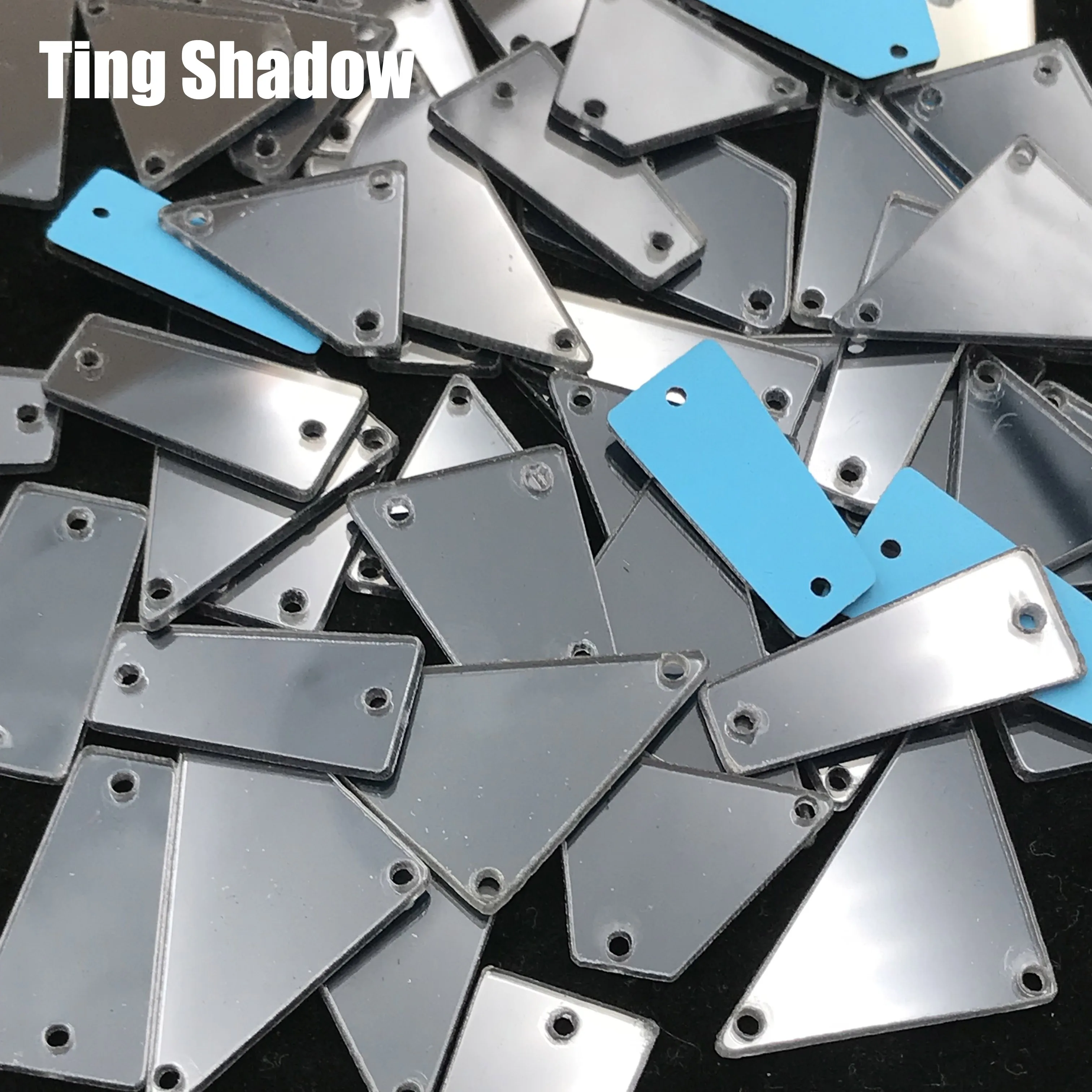 Смешанный размер 50 шт розовый желтый синий акриловое зеркало пришитое Стразы