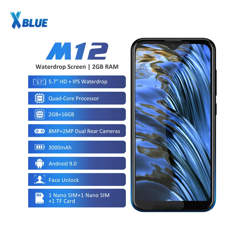 Leagoo M12 смартфон с 5 7 дюймовым дисплеем четырёхъядерным процессором MT6739ww ОЗУ 2 Гб
