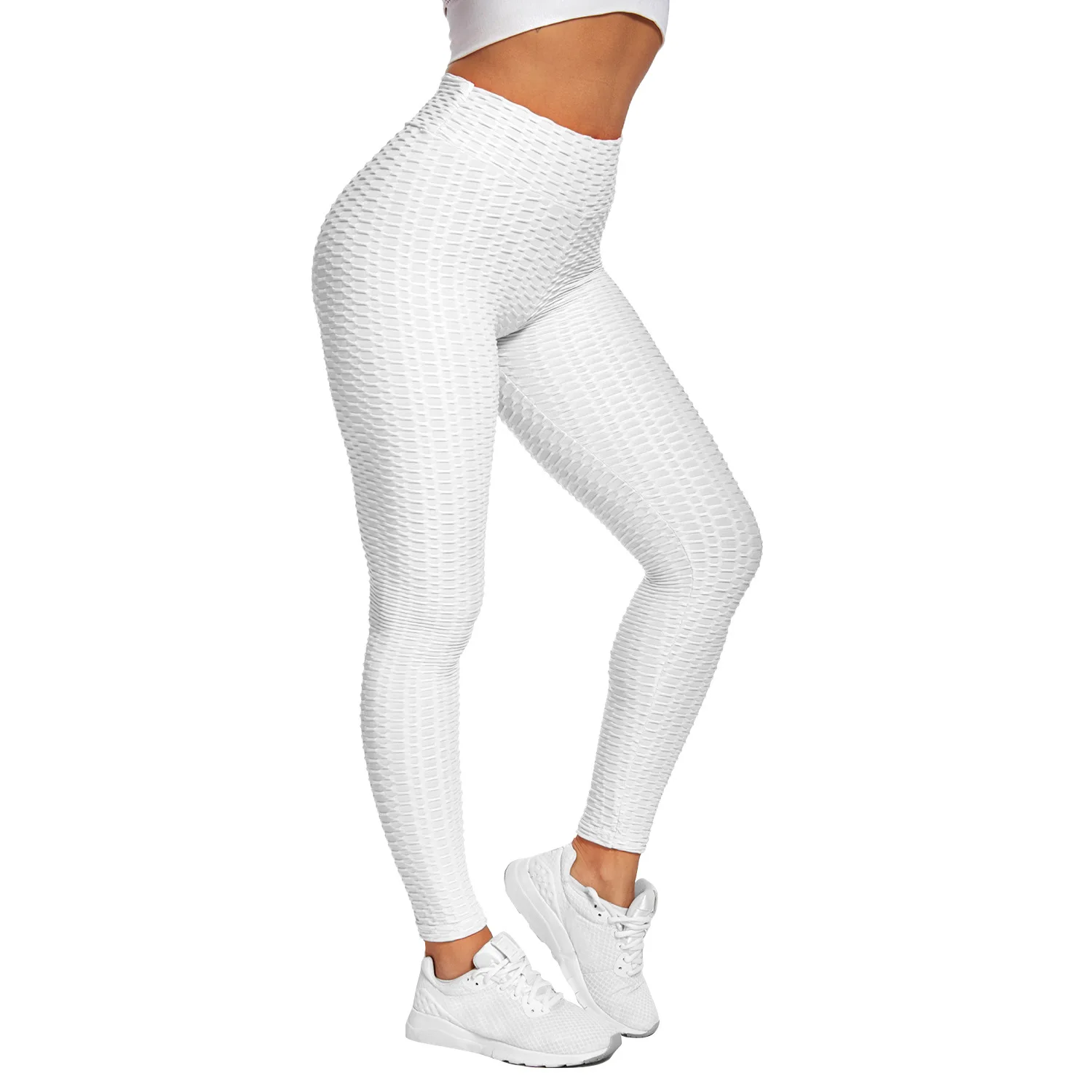 

Oluolin Yoga Pants Push Up Sport Leggings White Fitness Tights Gym Exercise Running Athletic Trousers Breathable Slim Pant 2021