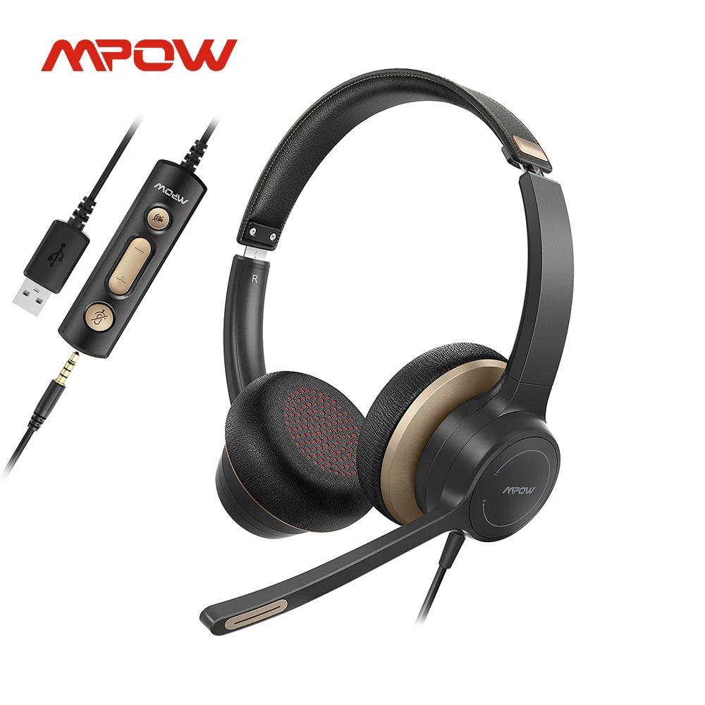 Проводная USB гарнитура Mpow HC6 наушники вкладыши 3 5 мм компьютерные с микрофоном