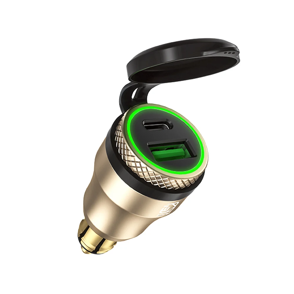 Быстрое зарядное устройство QC3.0 USB порт Type C для BMW R1200RT F650GS мотоцикл Din к адаптер