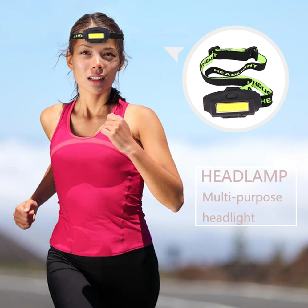 

USB Rechargeable Headlamp with Built-in Battery XOB LED Hat Clip Headlight Portable Waterproof Head Light Head Lamp