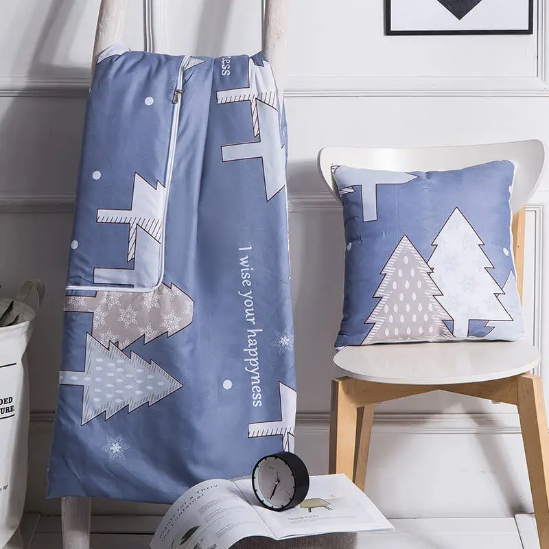 Spandexподушка-одеяло для взрослых мультяшная Геометрическая Подушка и одеяло