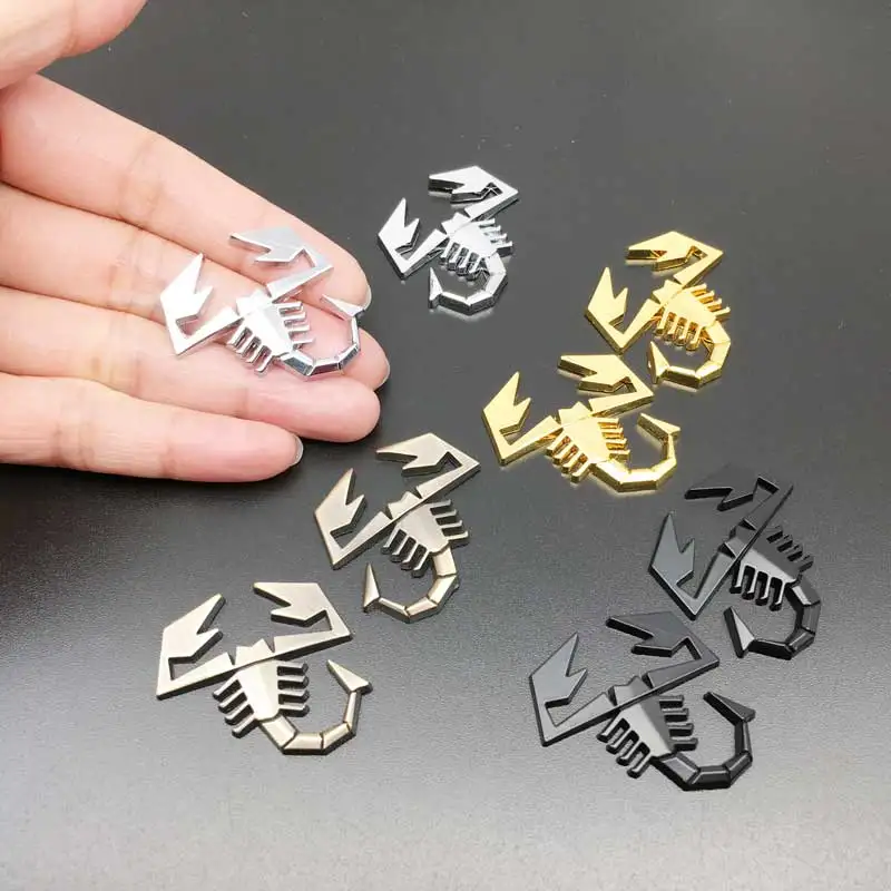 2 шт. 3D металлические наклейки для автомобиля в форме скорпиона эмблема на