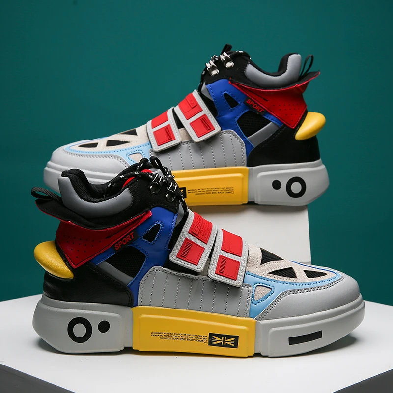 

2021 Colors Splcing Men Platform Shoes Casaul Fashion Man Trainers Shoes Chunky Hip Hop Mens Designer Sneakers zapatillas hombre