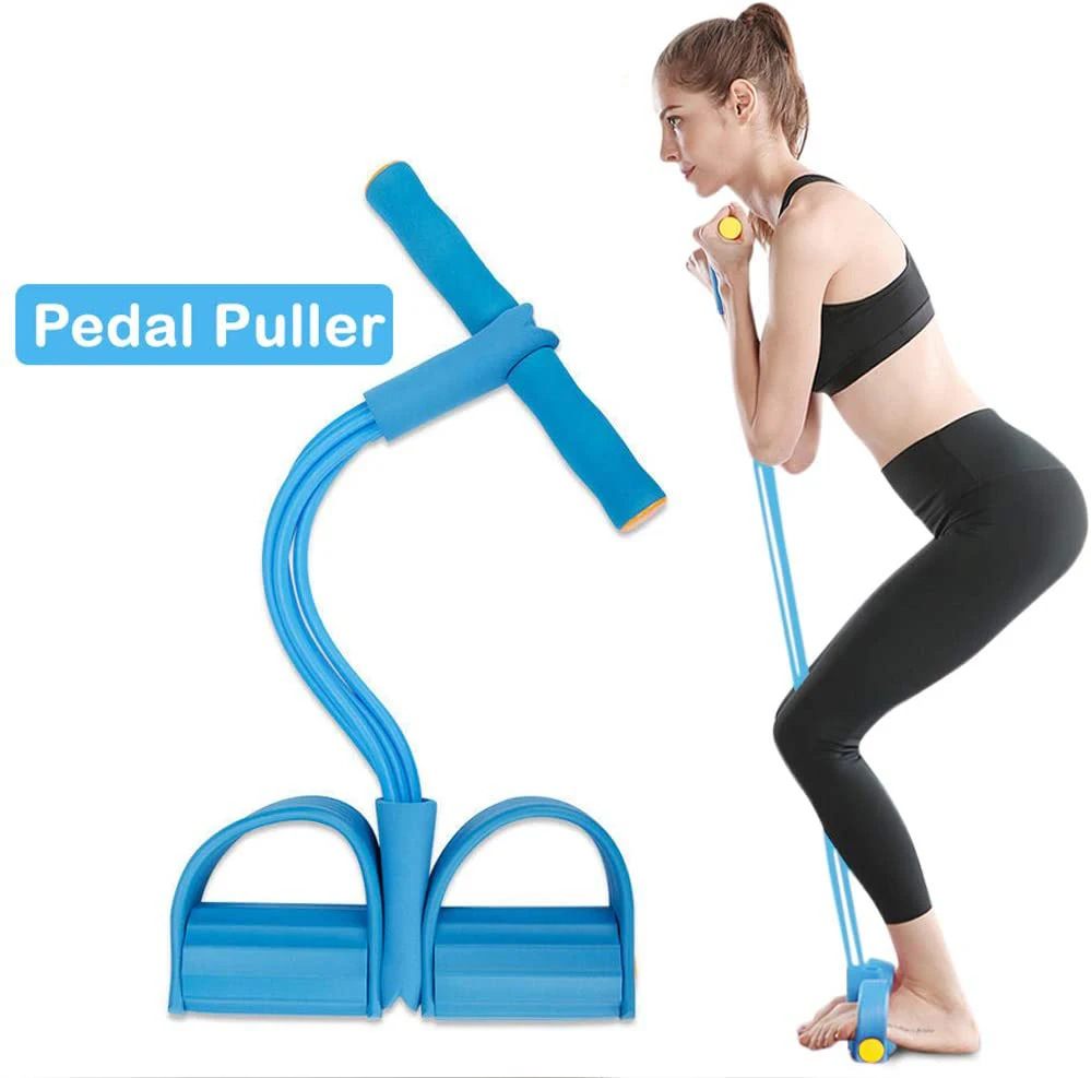 Многофункциональные 4 пробки латексная ножная эластичная Тяговая веревка